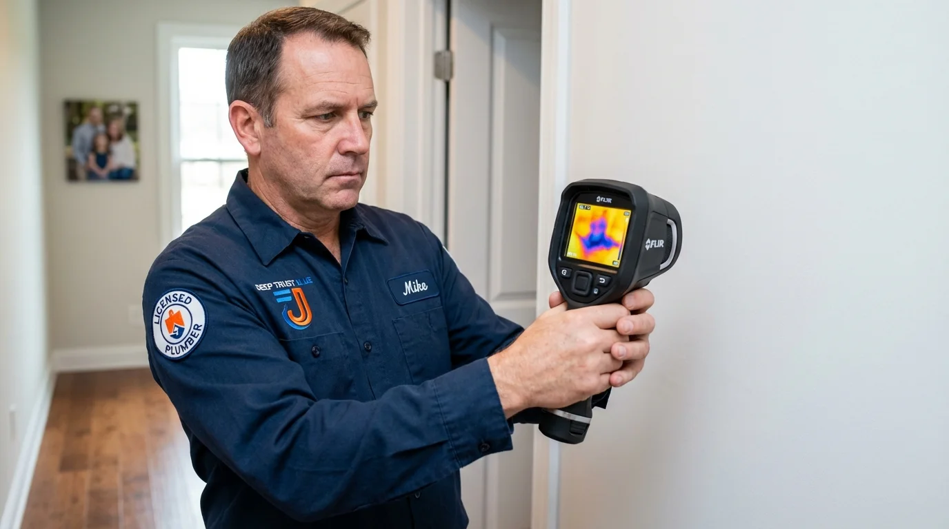 Thermal imaging leak detection by Johns Plumbing LLC in North Hollywood